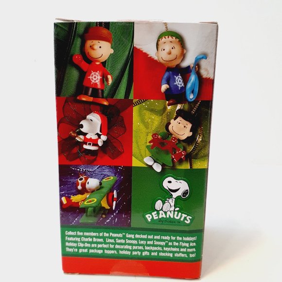 Forever Fun 2012 Peanuts Snoopy Santa Bell Mini Figure Clip-on Ornament in box - Picture 7 of 8